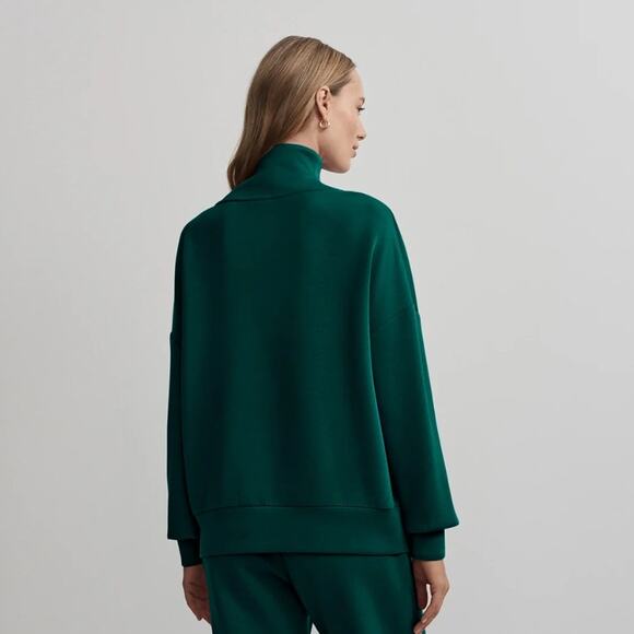 Varley Hawley Half-Zip Sweat Forest Green Double Soft-S - Picture 3 of 11